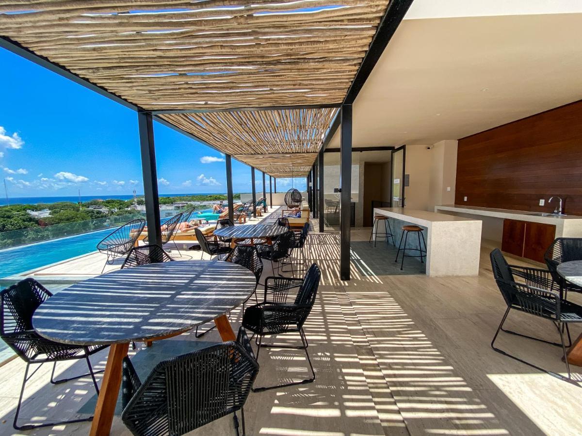 Big Studio At Kaab By The Beach With Roof Top Pool, Sauna And Jacuzzi Near Paseo Del Carmen Mall Плая дел Кармен Екстериор снимка